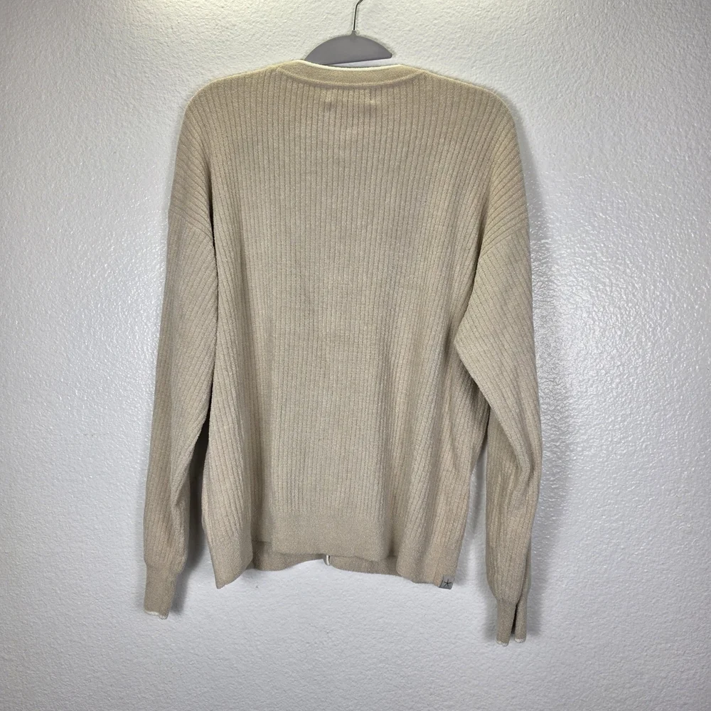 Barefoot Dreams Cozychic Ultra Lite Contrast‎ Ribbed Cardigan Women's M